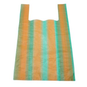 Bolsas impresas personalizadas a precio competitivo del fabricante, bolsas de camisetas a rayas para supermercado, compras de comestibles, bolsa de plástico HDPE/LDPE - Product Image 5