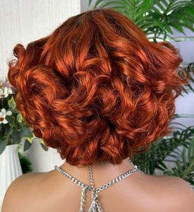 100% Raw <b>Human</b> Hair High Density 5*5 loose bouncy <b>wig</b> lace frontal <b>wig</b> - Product Image 2