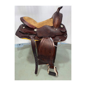 Selle de trail western en cuir de cheval de type anglais de haute qualité avec accessoires portables pour l'équitation - Product Image 2