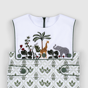 BC1449 - Combinaison de jardin Safari avec détails brodés à la main ODM/OEM Automne Sans manches Certifiée OEKO-TEX Écologique - Product Image 5