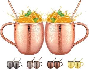 Taza de Cobre Puro Ecológica de Gran Capacidad, Diseño Personalizado, Textura Martillada a Mano, Uso Resistente, Precio al por Mayor - Product Image 5