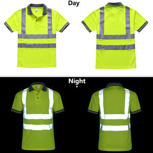 High Visibility Safety Special Polo Printing <b>Fabric</b> Running Vest Tape Mens Custom T-shirt Reflectivet T Shirt - Product Image 5