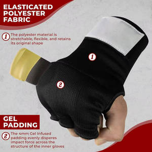Gants de protection intérieure en mousse et gel pour sac de frappe et entraînement de combat – Personnalisation de logo et de motifs acceptée - Product Image 4