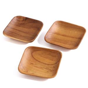 Petit plat d'accompagnement assiette à sauce en bois maison hôtel restaurant nourriture servir plats à tremper en bois classiques - Product Image 1
