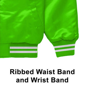 Alta calidad Parrot Satin Varsity Letterman chaqueta de béisbol Premium College Sports Bomber personalizable elegante - Product Image 4