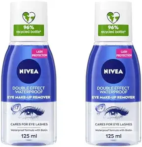 NIVEA, средство для снятия макияжа с двойным эффектом (125 мл), Очищение лица с питательной формулой и защитой для ресниц