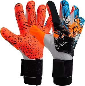 Gants de gardien de but de football professionnels en cuir respirant à lacets, dernier design, équipement d'entraînement épaissi, gants de gardien de but - Product Image 1