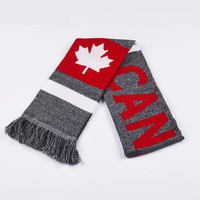Écharpe de sport d'hiver longue en acrylique tricotée vintage brodée, coupe-vent, écologique, légère, pour supporters de football, personnalisable