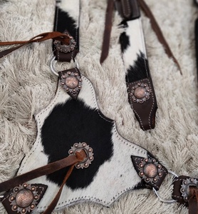 Premium Seasonal Horse Tack Set Collar de pecho de cuero de lujo para diseños occidentales de caballos de tiro completo - Product Image 3