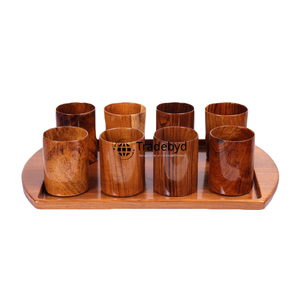 Vaso clásico de vidrio de madera ecológico hecho a mano para regalos de negocios de Tradebyd - Product Image 5