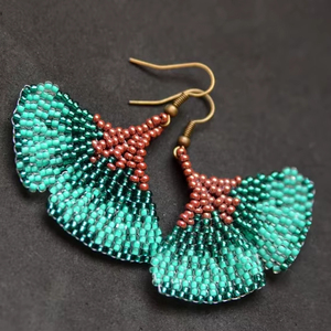 Handmade Seed Bead Earrings <b>Fashion</b> <b>Jewelry</b> from India Multicolor Embroidered Earrings for Women - Product Image 5