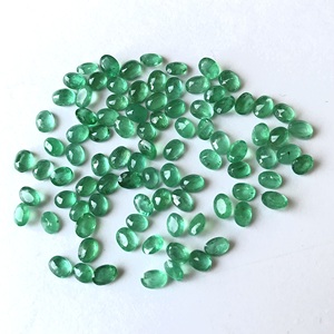 Vente en gros d'émeraude naturelle zambienne 3x4 de haute qualité pierre précieuse ovale à facettes avec certificat IGI aucun traitement appliqué - Product Image 2