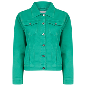 Latest New Arrival 2025 Women's 100% Cotton green <b>Denim</b> Jacket with Vintage Style Women's <b>Denim</b> Jackets & <b>Coat</b> - Product Image 1