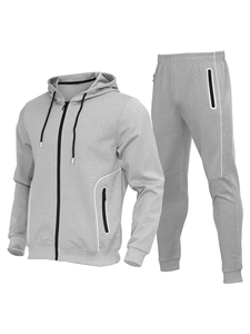 Ensemble de survêtement sportif pour homme, streetwear décontracté, personnalisable, logo imprimé, poids lourd, taille XL et plus, hiver 2025, respirant - Product Image 2