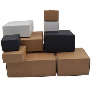 Caja de jabón hecha a mano Kraft en blanco, caja de joyería de papel de cartón blanco, recuerdo de fiesta de boda, caja de regalo artesanal negra - Product Image 1