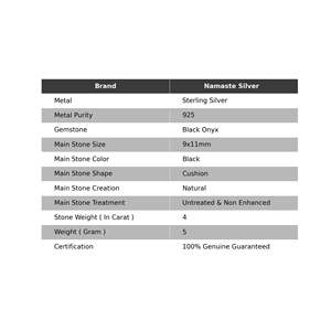 925 Sterling Silver Black Onyx Ring Geometric Handmade <b>Statement</b> Promise Jewelry Natural Black Onyx <b>Cushion</b> Gemstone July - Product Image 3