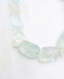 Aigue-marine lisse, 1 brin de 16 pouces, naturelle, pour la fabrication de bijoux fins, pierre précieuse - Product Image 4