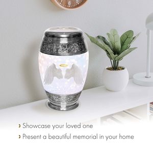 โกศบรรจุอัฐิรูปปีกนางฟ้า ขนาดสำหรับผู้ใหญ่ พร้อมบริการสลักชื่อและกระเป๋า  มีหลายสี - Product Image 2