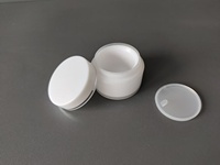 Haute qualité 15g blanc PP épais ongles Gel crème en gros cosmétique vide bouteille pot en plastique crème pour les yeux Double couche