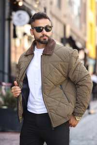 Chaqueta de Invierno Casual para Hombre, Impermeable, de Satén, con Bolsillos con Cremallera, Acolchada, Abrigada, Estilo Moderno - Product Image 3