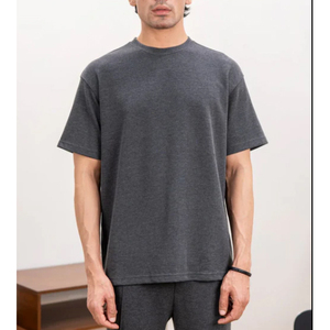 T-shirts pour hommes à manches courtes de qualité supérieure, écologiques, unis, décontractés, personnalisables, imprimés par transfert thermique, col rond, coupe classique - Product Image 5