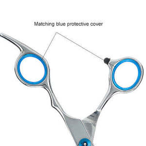 Tijeras de peluquero profesionales de buena calidad, corte de pelo de acero 440c, cuchillas afiladas, logotipo personalizado, Cara de pie - Product Image 6