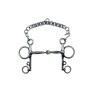 Bocado de Caballo Pelham de Una Sola Pieza de Alta Calidad, Acero Inoxidable Pulido, Boquilla Lisa para Equitación, Accesorios para Caballos - Product Image 1