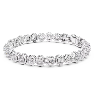 Pulsera de Plata de Ley 925 con Diseño de Panal de Abeja y Patrón de Serpiente con Diamantes Cultivados en Laboratorio Artine Jewel 2025, Joyería Fina de Moda - Product Image 1