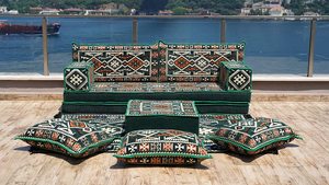 Asientos de suelo árabe Sofá de suelo árabe Piso de asiento Árabe | 11 piezas, 28 bailes con esponja 10 + 10 : 20cm - Product Image 2