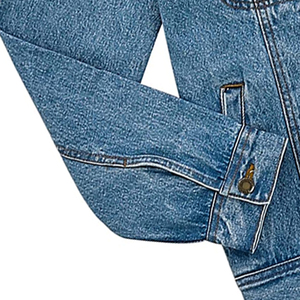 2024 New Wholesale Plain Washed Cotton Casual Custom Men's <b>Denim</b> <b>Jacket</b> Custom Logo Design OEM Service High Street Style - Product Image 6