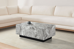 Mesa de Centro de Mármol de Malasia, Diseño Moderno y Personalizado de Lujo, Material ECC Duradero, Resistente al Calor y a las Manchas, ECO CT 7048L, para Hogar y Oficina - Product Image 2
