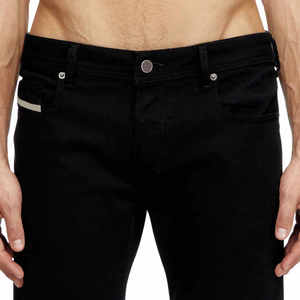 Pantalones vaqueros de hombre transpirables personalizados de alta calidad 2025, diseño recto informal con cintura media, mezclilla lavada de algodón 100% para invierno - Product Image 3