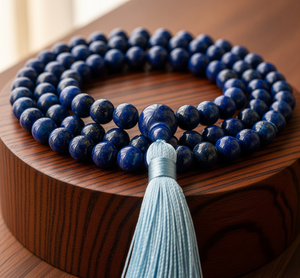 Haute Qualité 108 Mala Perles Collier 6mm Lisse Lapis Lazuli Lave Gemme Naturel Classique Polissage Religieux À La Mode Cadeau - Product Image 1