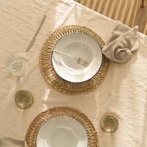 Natural <b>Seagrass</b> <b>Placemats</b> Charger Plate Bohemian-Style Handmade Sustainable Bamboo Rattan Rustic Home Decor Dinning - Product Image 6
