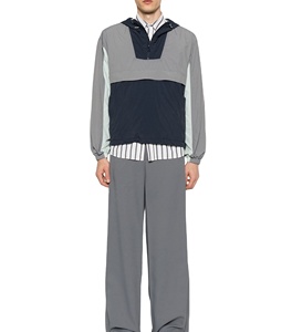 Chaqueta cortavientos deportiva Anorak ligera personalizada para hombre, chaqueta cortavientos transpirable con capucha de talla grande, chaqueta a prueba de viento contrastante de Color - Product Image 4