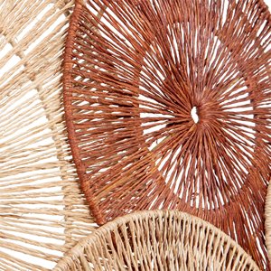 Nueva llegada Seagrass decoración colgante de pared Boho pared decorativa acento cestas yute decoración de pared dos tonos para sala de estar - Product Image 2