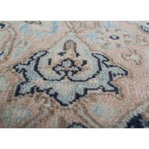 Tapis en laine noués à la main gris et noir vintage Pae-4055 pour la décoration de la maison - Product Image 3