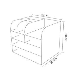 Organiseur de bureau JGWOOD DESIGNS Myrva à trois niveaux en plastique, organisateur de rangement de bureau autoportant pour usage professionnel - Product Image 3