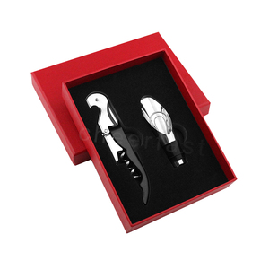 Sacacorchos negro reutilizable para camarero, con tapa superior y bandeja <span class=keywords><strong>de</strong></span> regalo, conjunto <span class=keywords><strong>de</strong></span> vertedor, abridor <span class=keywords><strong>de</strong></span> vino - Product Image 1