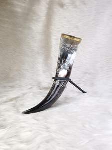 เขาควายสำหรับดื่มพร้อมขาตั้ง กันน้ำ ทำด้วยมือ ดีไซน์ทันสมัย - Product Image 4