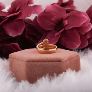 Custom Designed Flower Shape Round Cut 18KT <b>Gold</b> Diamond Full Iced <b>Ring</b> for Her Wedding Surprise Gift New Classic Trendy Style - Product Image 6