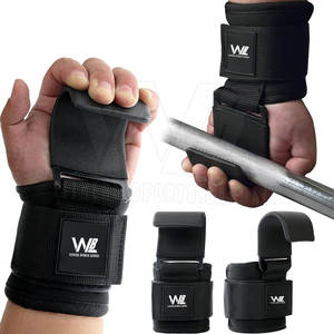 Crochets d'haltérophilie de forme physique avec le soutien de taux de gros du néoprène pour des crochets d'haltérophilie d'entraînement de gymnase - Product Image 1