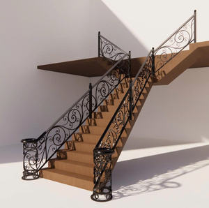 Impresionantes escaleras de hierro forjado y barandillas de escaleras Ideas creaciones duraderas, decorativas y elegantes para hogares contemporáneos - Product Image 1