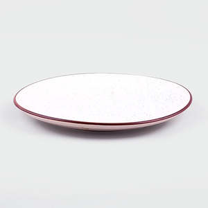 Juego de Platos de Cena Minimalistas con Borde Negro y Diseño de Puntos, 4 Platos Planos de Cerámica Pintados a Mano de 10.5 Pulgadas para Fiestas, Eventos y Hoteles - Product Image 3