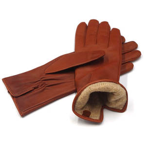 Gants en cuir tendance pour femmes, en cuir véritable, look décontracté, écran tactile, vêtements d'hiver, vêtements de rue, gants en cuir tendance - Product Image 3