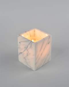 Stylish Dual <b>Marble</b> & Metal Tea Light Holder for Home Decoration Eco-Friendly Contemporary Design with Soft Ambient Light - Product Image 1