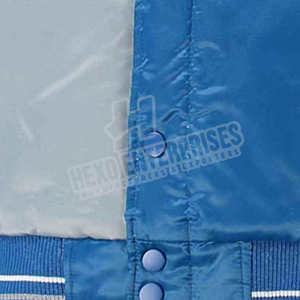 แจ็กเก็ตเบสบอลบอมเบอร์ผ้าซาตินจาก USA สีทึบออกแบบได้ตามต้องการ - Product Image 6