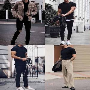 T-shirt à manches courtes pour homme en coton 100% lourd, personnalisé en gros, délavé, téléchargé par Dress Sports - Product Image 4