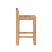 Tabouret de bar moderne en teck naturel, siège ergonomique, structure robuste, élégant, pour comptoir, bar à domicile, écologique, hôtel, salle à manger, extérieur