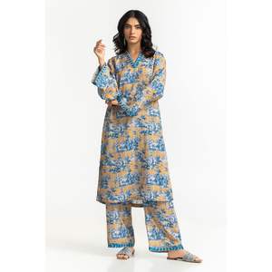 Chemise décontractée texturée en dobby imprimé avec col brodé IPS-44712 - Product Image 3